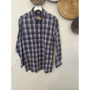 Orvis men's long-sleeve plaid button-down shirt size Medium